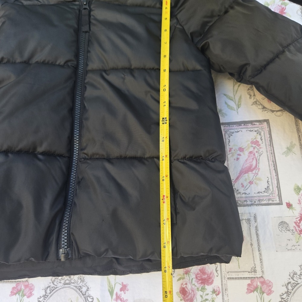 Swiss Tech Kids Black Puffer Jacket S 6-6X Warm Fleece Lined Hooded Winter Coat - Picture 12 of 12